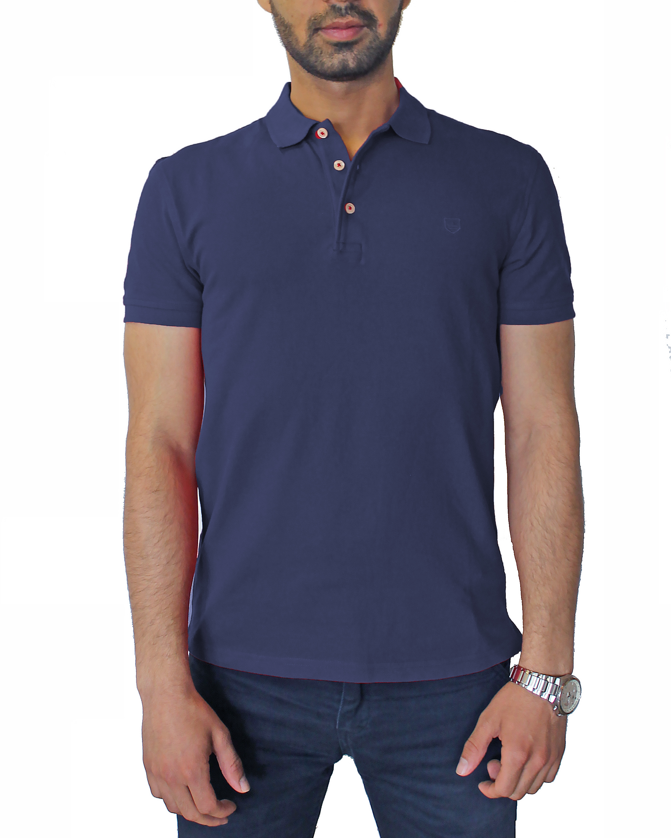 Men's navy Polo shirt - AISSI
